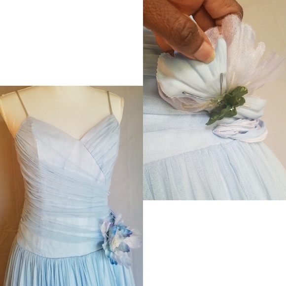 Roberta Strappy Baby Blue Tulle Ball Gown NWT - Picture 4 of 6